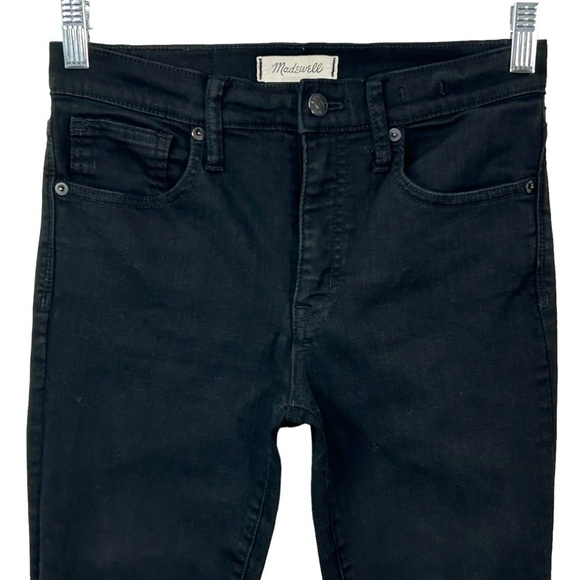 Madewell 9" Mid-Rise Skinny Jeans in ISKO Stay Black size 27 - Picture 3 of 9